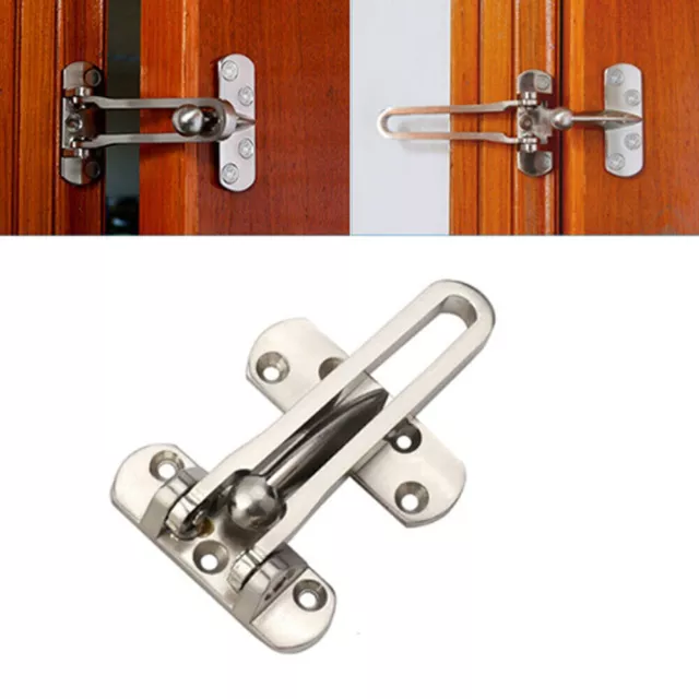 Front Door Security Chain Restrictor Strong Safety Lock Guard Catch Latch Screws