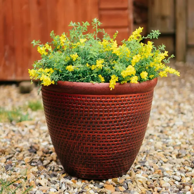 Plastic Round Cromarty Garden Plant Pot Flower Pot Planter Patio Tub All Sizes 2