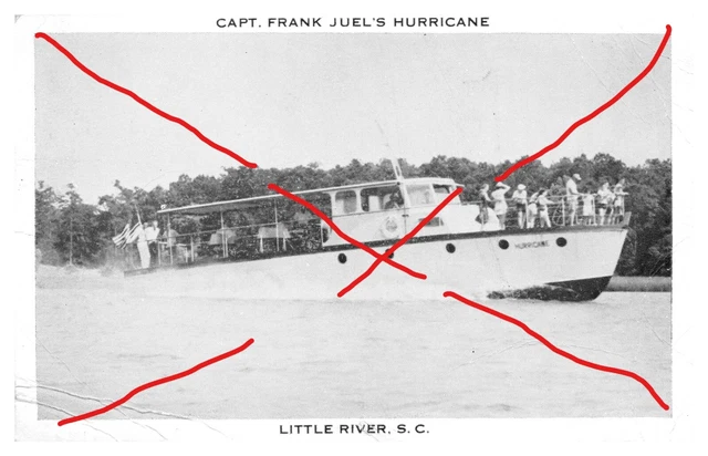 Sepia Tone Little River South Carolina Capt Frank Juel's Hurricane   - A47