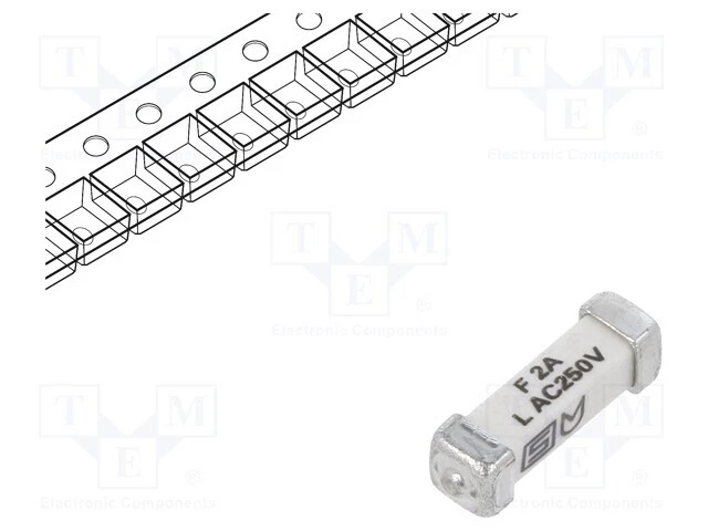 Sécurité : Schmelz 2A 125VDC Céramique 250VAC SMD Rapidement