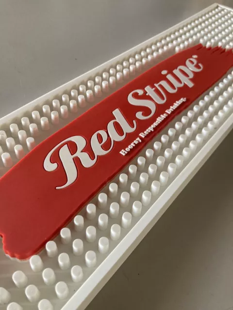 1 NEW Red Stripe Beer Rubber Bar Spill Mat for tap Or Bar  glass Jamaica Brewery