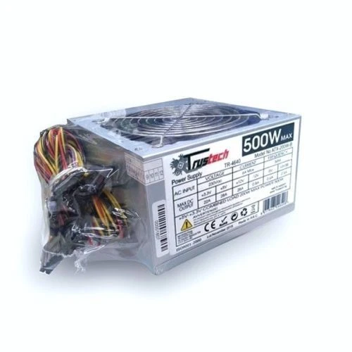 Alimentatore 500W Pc Case Computer Atx Fisso Ventola 12Cm 500W Desktop, Trustech