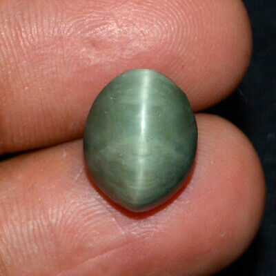 7.30 Ct Natural Apatite Cats Eye Beautiful Ring Size Oval Cab Untreated Gemstone