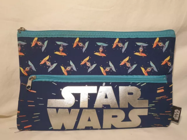 Star Wars Retro Neoprene Pencil Case Large School Stationery Death Star Tie Figh