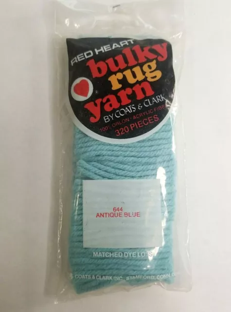 Red Heart Latch Hook Bulky Rug Yarn - 644 Antique Blue - 320 Pieces