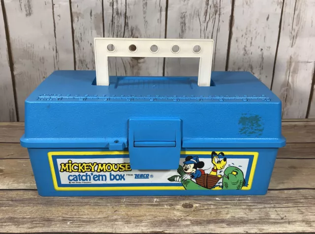 ZEBCO KIDS MICKEY Mouse Fishing Pole Catch'Em Kit Model 1286~Vintage $29.99  - PicClick
