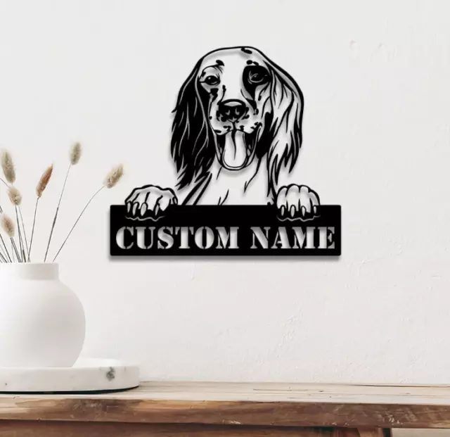 Custom English Setter Dog Metal Sign with Led Lights, English Setter Dog Gift 3