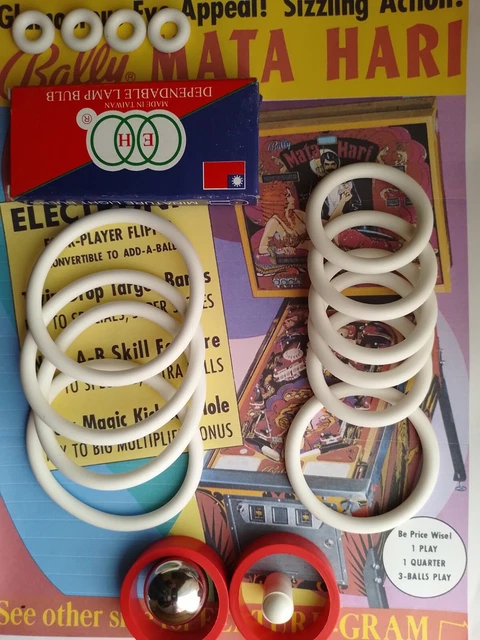 Kit Complet De Rechange Pour Flipper Gottlieb Pro Football - Élastiques, Billes, Ampoules