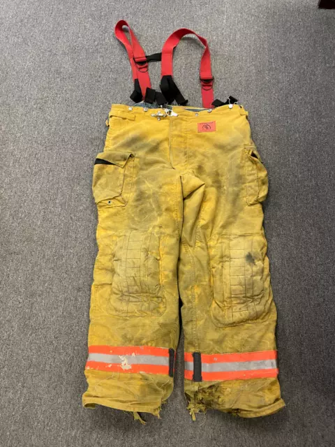 Morning Pride Firefighter Bunker Gear Turnout Pants 44 x 33 With Suspenders
