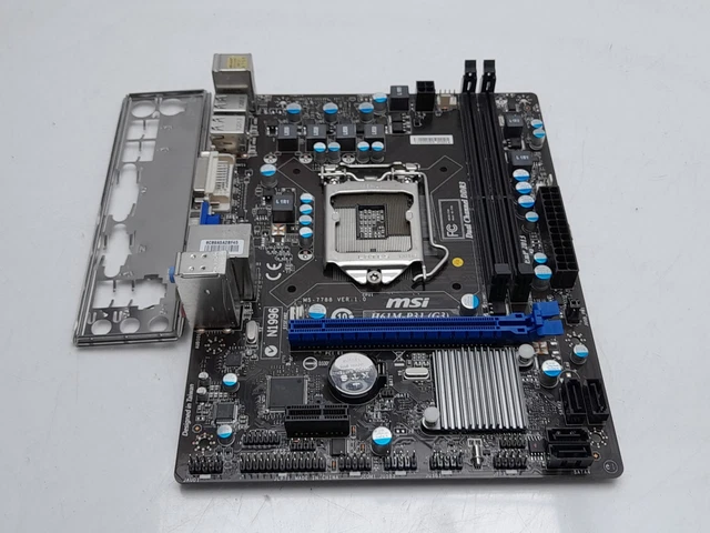 MSI H61M-P31 (G3) Socket LGA1155 DDR3 Micro ATX Motherboard With I/O ...