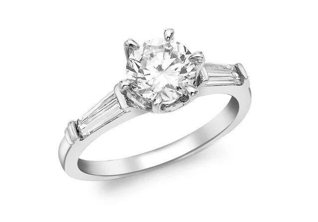 Bague Solitaire Plaqué Or Jaune - Occasion, état D'usure Visible Sur Les Photos