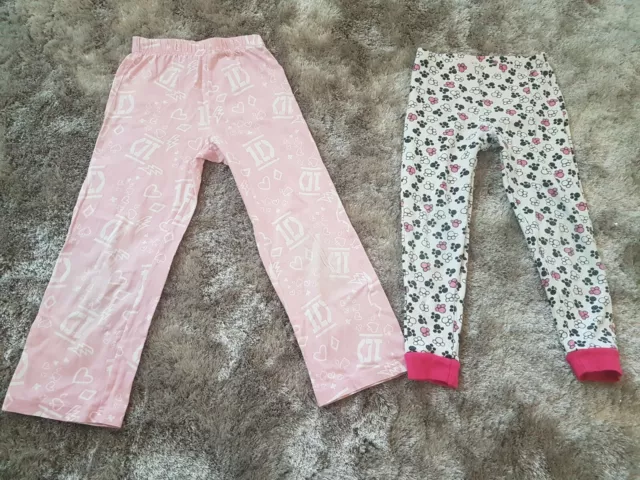 2x Girls Pyjama Bottoms Age: 5-6 Years Bundle