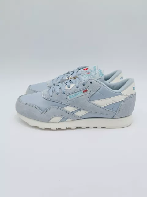 Reebok Wmns Classic Nylon Running Womens Shoes 33162 light blue/white