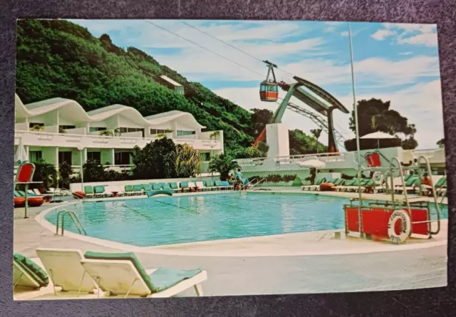 vtg postcard Greetings El Conquistador Hotel pool Fajardo Puerto Rico unposted