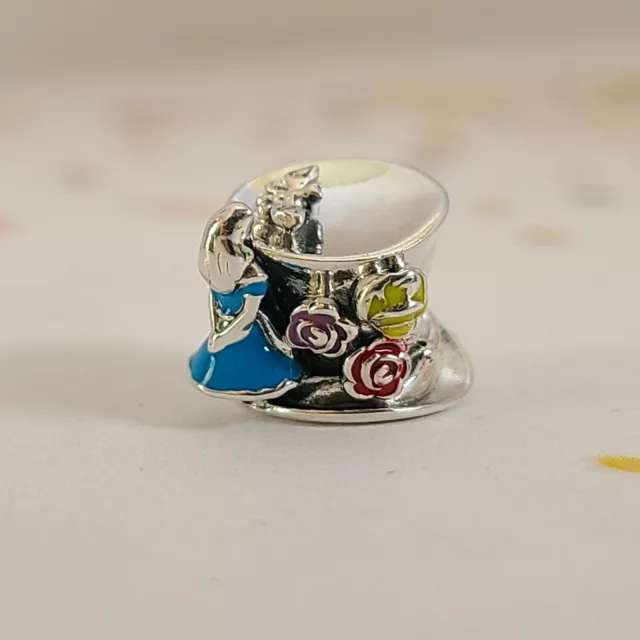 PANDORA Disney Alice in Wonderland The Mad Hatter's Tea Party Charm