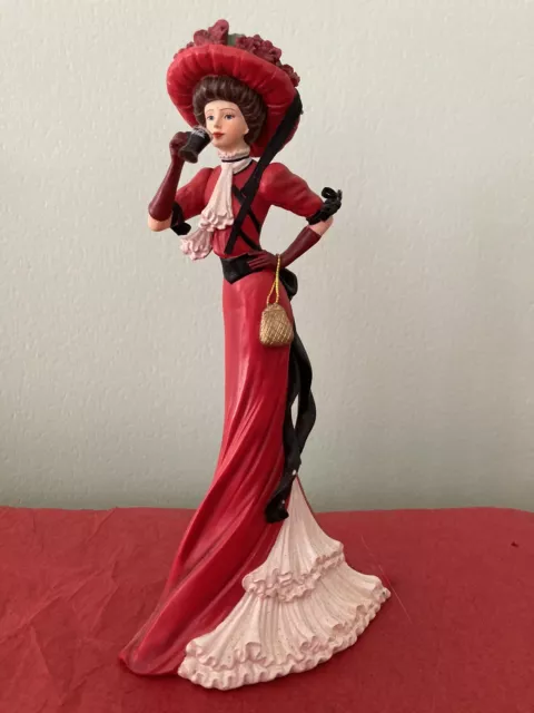 Hamilton Collection Coca Cola Cool Refreshment Lady in Red Statue Figurine