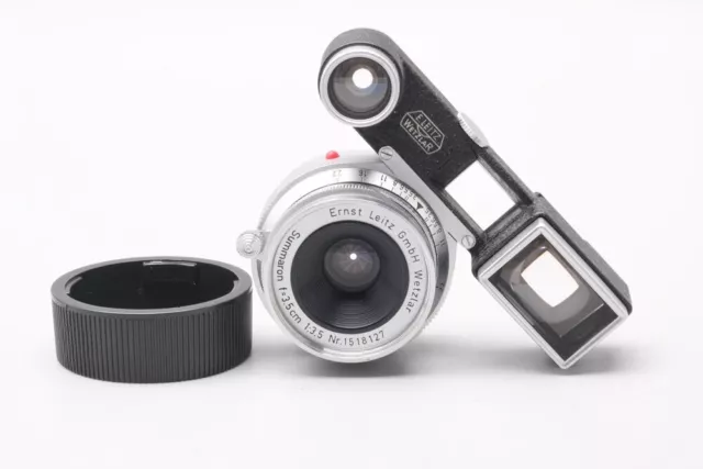 Leica Leitz Wetzlar Summaron 3.5cm 35mm f/3.5 F3.5 Goggle Lens, Silver, M-Mount
