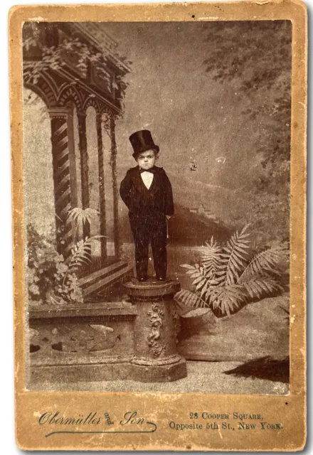 Rare Very Young General Tom Thumb Cabinet Card Photograph Late 1860S Early 1870S