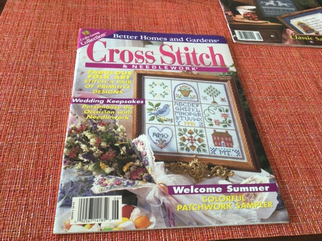 Better Homes Cross Stitch & Needlework Magazine June 1998 Bride Floral Sampler