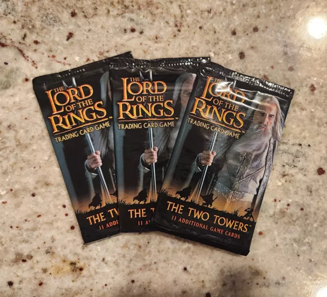 Lord of The Rings Trading Card Game - The Two Towers - Lot of 3 Sealed Packs