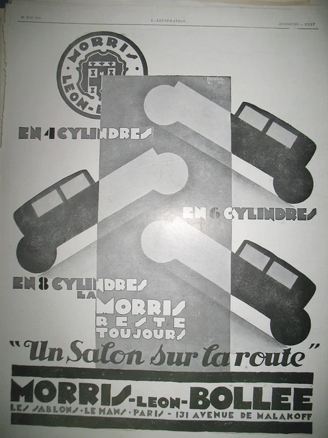 Morris-Leon-Bollee Automobile Press Advertisement A Road Show Ad 1929