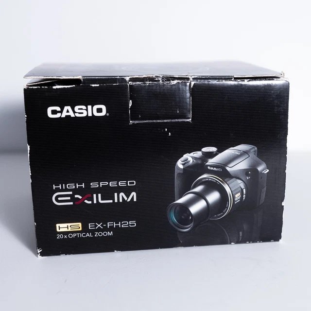 CASIO EX-FH25 DIGITAL Camera Black with Box & Accessories