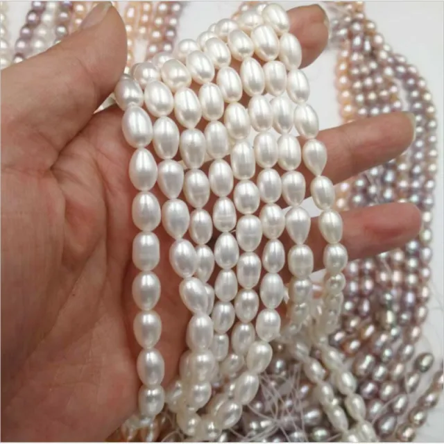 Wholesale Natural Freshwater Pearl Loose Beads White Pearl Making DIY Necklace