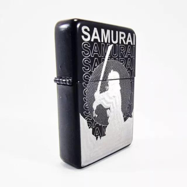 BRAND NEW -  DESIGNED BRUSHED STYLED CIGARETTE PETROL LIGHTER - Samurai