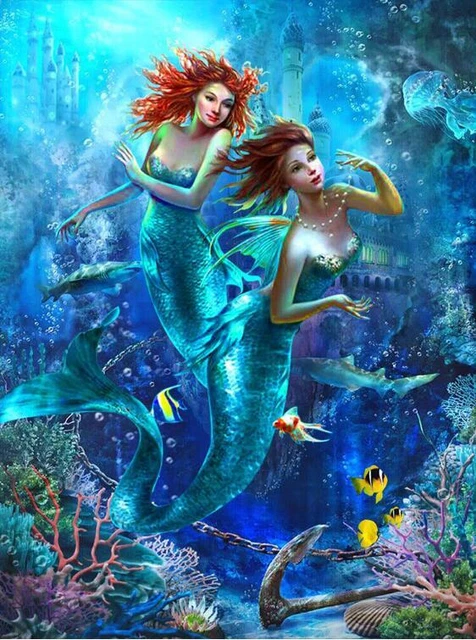 5D DIY Diamond Painting Kits Underwater World Full Round Drill Crafts Mosaic Set