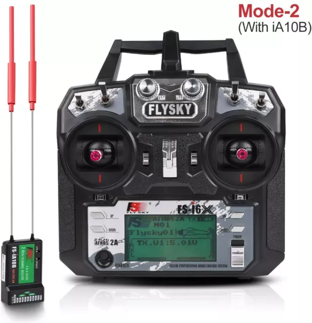 Flysky FS-i6X 2,4 GHz 10CH AFHDS 2A RC trasmettitore con ricevitore FS-iA10B