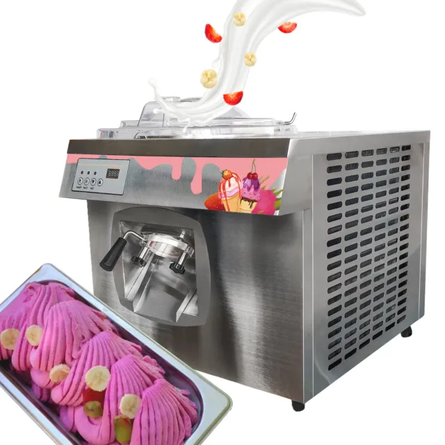 Wixkix Commercial Hard Ice Cream Maker Gelato Machine Batch Freezer 9L  Cylinder