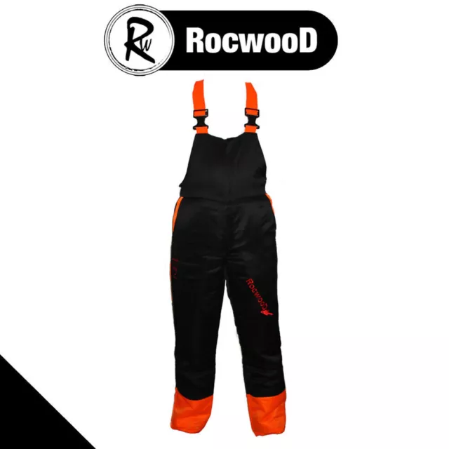 Chainsaw Bib And Brace Trousers RocwooD Forestry Safety Size L Large