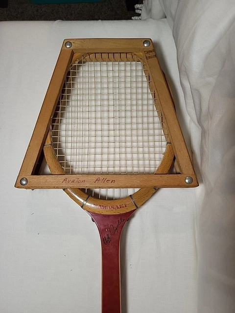 Raquette De Tennis Vintage Kawasaki Pro Ace – Bois – Grip 4 1/2 – Fabriquée Au Japon