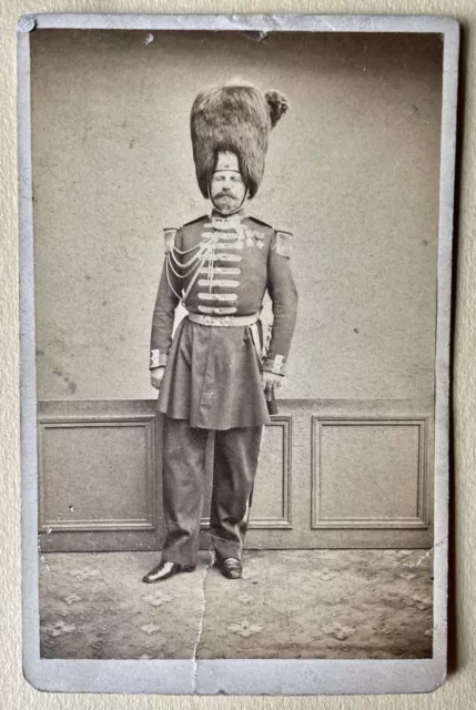 CDV photo carte cabinet soldat empire français officier de la garde imperiale