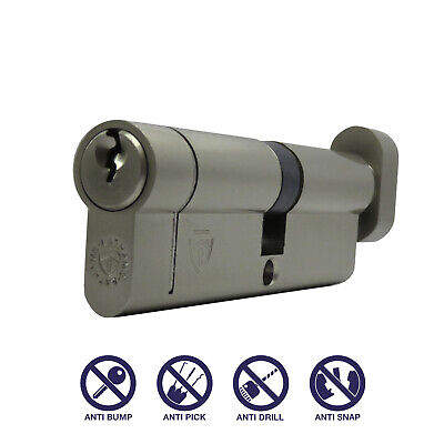 T35/60 (T30/10/55) & T60/35 (T55/10/30) Thumb Turn Anti Snap Euro Cylinder Lock