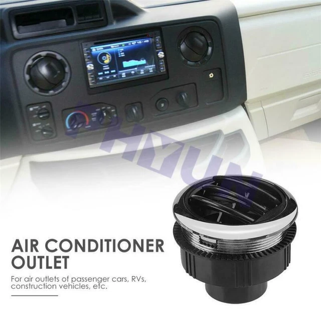Car 2x 75mm Round Interior A/C Air Conditioning Outlet Vent For RV Bus Boat