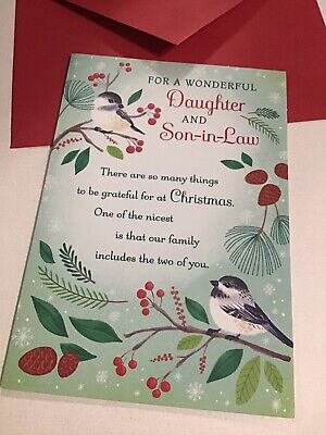 Merry Christmas Wonderful Daughter And Son In Law Holiday Hallmark Greeting Card