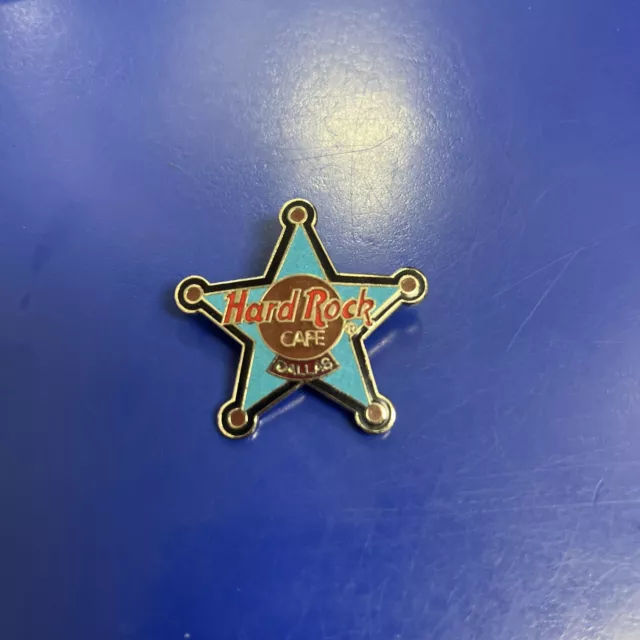 Hard Rock Cafe Dallas 1998 Sheriff Blue Star Pin Badge