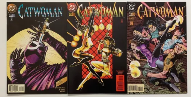 Catwoman #22, 23 & 24 Family Ties all 3 parts (DC 1995) 3 x VF & NM issues