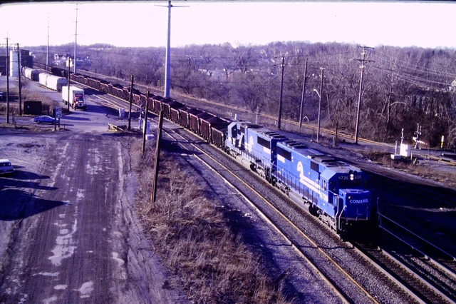 Kodachrome Original Slide Conrail EMD SD-50 #6735 by Jim Marcus (1988)  #CC2447