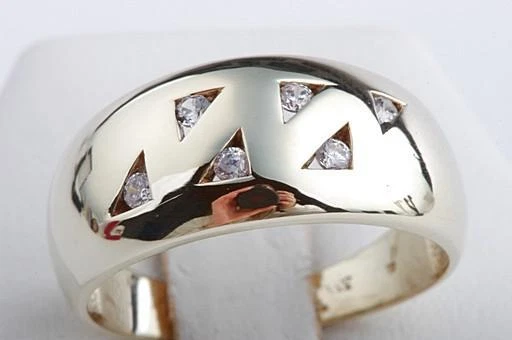 Ring 6 Zirkonia 333 8K Gelb Gold Gr 58 18,4mm Top! .