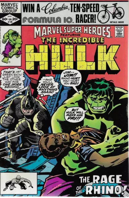 Marvel Super-Heroes No.105 / 1982 Reprints The Incredible Hulk No.157