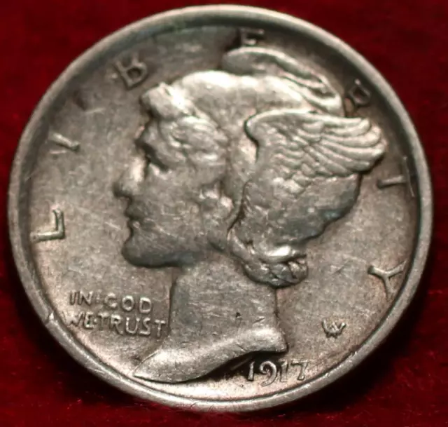 1917-S San Francisco Mint Silver Mercury Dime