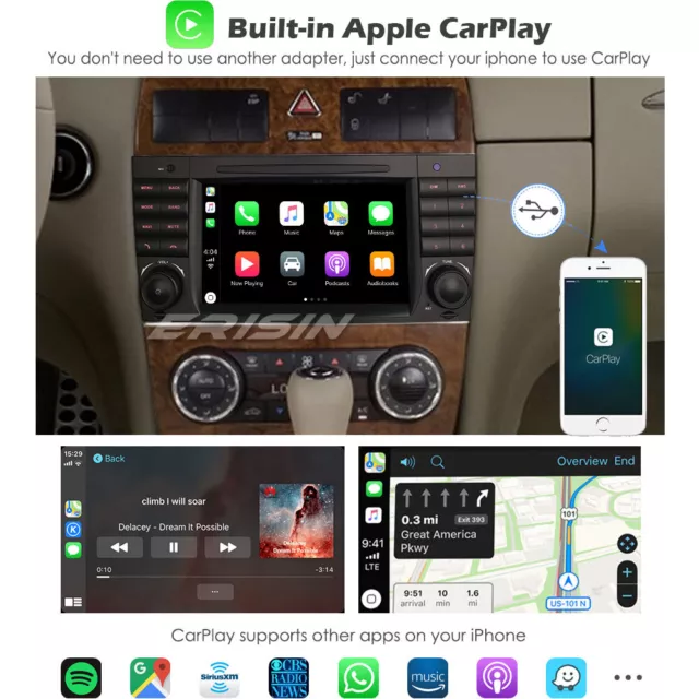 CarPlay Android 11.0 DAB+ Autoradio Mercedes C/CLC/CLK-Klasse W203/209 WiFi Navi 3
