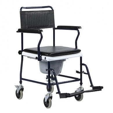Sedia Comoda Wc  4 Ruote Per Anziani e Disabili