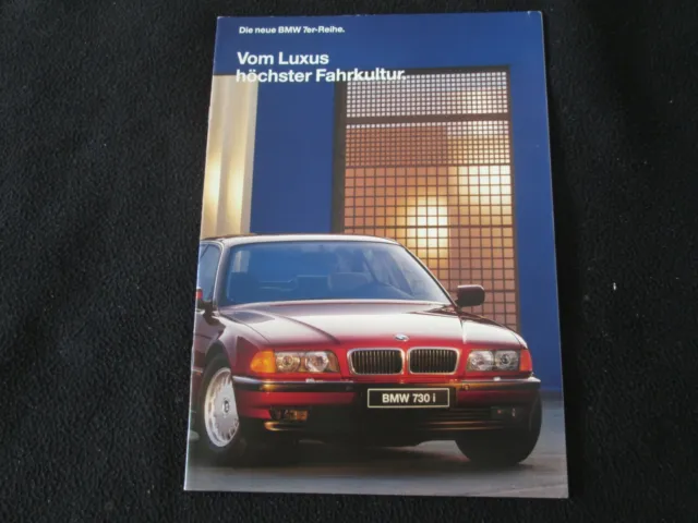 1995 BMW New 7 Series GERMAN Brochure 740i 740i 750i E38 Colorful Sales Catalog