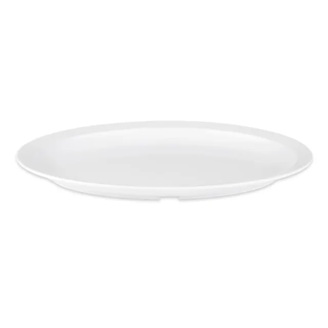 13.25" x 9.75" Oval Platter White (Qty, 12)