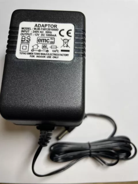 Replacement 12V 1A 12VA AC-DC ADAPTOR CHARGER FOR SIP RESCUE PAC 3000