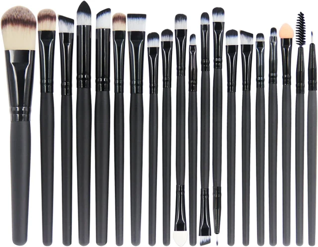 Emaxdesign 20 Pezzi-Set Di Pennelli Professionali per Trucco, Volto Ombretti E E