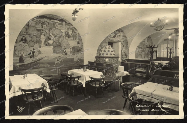 Foto-AK-Salzburg-Gablerbräu-Richard-Mayr-Stüberl-Österreich-Gaststätte-